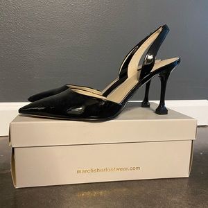 Marc Fisher Black sling back heels